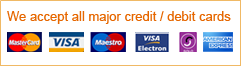 We accept all Card payments